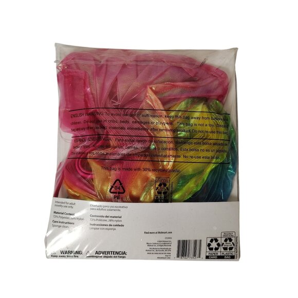 Halloween Rainbow Fabric Wings Adult One Size Colorful Costume Accessory - Picture 2 of 2